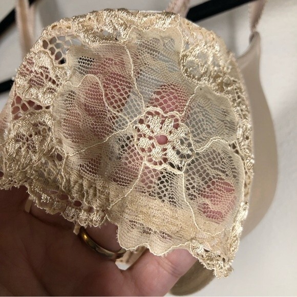 Wacoal French Garden Contour Bra Beige Lightly Lined 36B 85340 - Picture 3 of 7